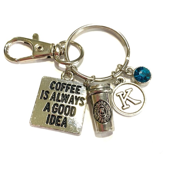 Coffee Is Always A Good Idea Keychain Purse Charm - Picture 9 of 10